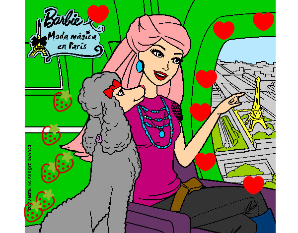 Dibujo Barbie llega a París pintado por isidora4