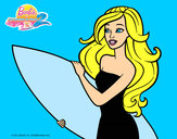 Dibujo Barbie va a surfear pintado por Bego99