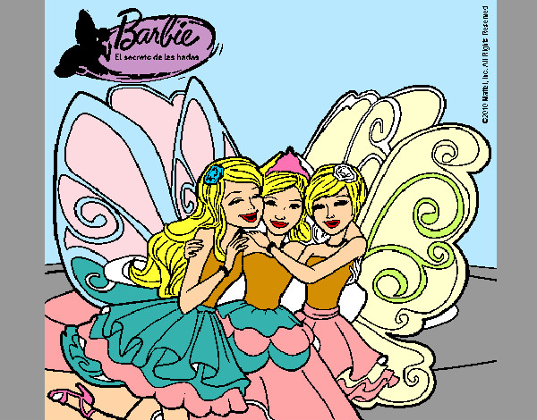 Dibujo Barbie y sus amigas en hadas pintado por INES170507