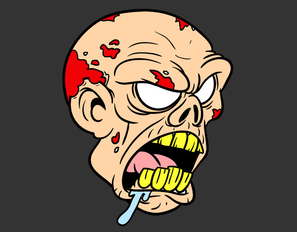 Dibujo Cabeza de zombi pintado por ARI6