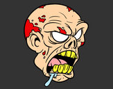 Dibujo Cabeza de zombi pintado por ARI6
