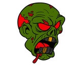 Dibujo Cabeza de zombi pintado por santi52