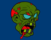 Dibujo Cabeza de zombi pintado por sk8bill