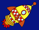 Dibujo Cohete espacial pintado por JAUMEEE