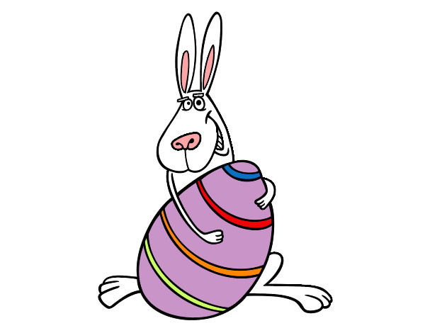 Dibujo Conejo abrazando un huevo pintado por yesica7490