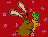 Dibujo Conejo con zanahoria pintado por ninu2001