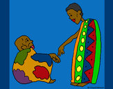 Dibujo Dos africanos pintado por queyla