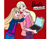 Dibujo El nuevo portátil de Barbie pintado por kika345