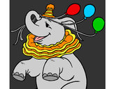 Dibujo Elefante con 3 globos pintado por Elizabeth9