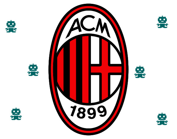 Dibujo Escudo del AC Milan pintado por lLugh