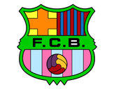 Dibujo Escudo del F.C. Barcelona pintado por Bobes2