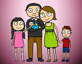 Dibujo Familia unida pintado por kika345
