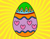 Dibujo Huevo con corazones pintado por Bobes2
