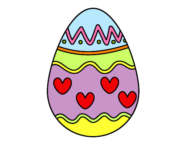 Dibujo Huevo con corazones pintado por yesica7490