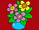 Dibujo Jarrón de flores pintado por queyla