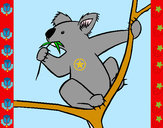 Dibujo Koala pintado por 2164