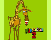 Dibujo Madagascar 2 Melman 1 pintado por queyla