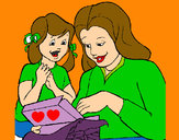 Dibujo Madre e hija pintado por olietiopew