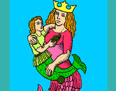 Dibujo Madre sirena pintado por olguita05