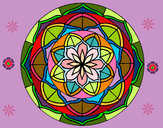 Dibujo Mandala 6 pintado por carolinaXD