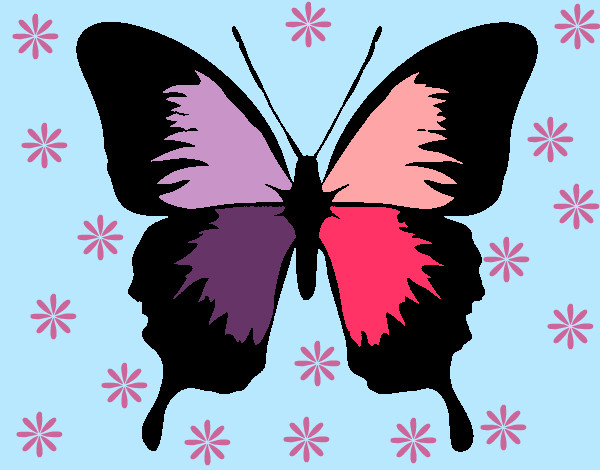 Dibujo Mariposa con alas negras pintado por gertru42