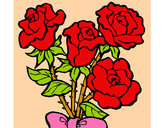 Dibujo Ramo de rosas pintado por annycristi