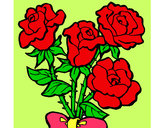 Dibujo Ramo de rosas pintado por ashhhh