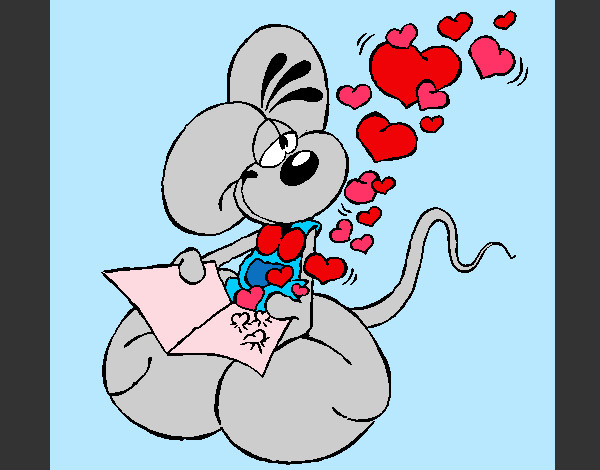 Dibujo Ratón enamorado pintado por Elizabeth9
