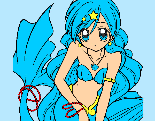 Dibujo Sirena 3 pintado por alballave
