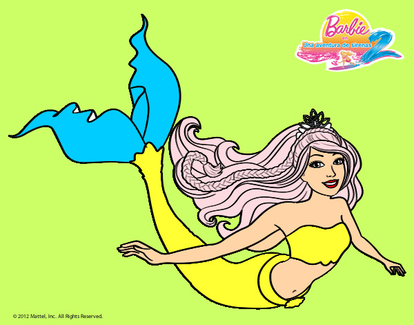 Dibujo Sirena contenta pintado por INES170507