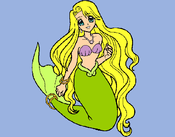 Dibujo Sirenita pintado por solnoe