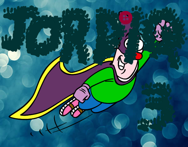 Dibujo Súper héroe volando pintado por jordiq3