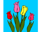 Dibujo Tulipanes pintado por Adry1902