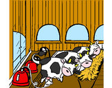 Dibujo Vacas en el establo pintado por yesica7490