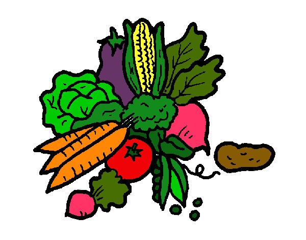 Dibujo verduras pintado por Oihanko