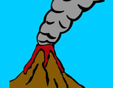Dibujo Volcán pintado por biankita