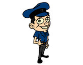 Dibujo Agente de policía pintado por ROOS