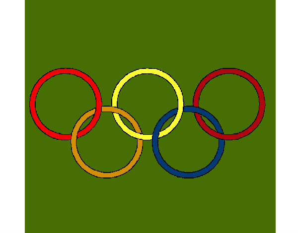 Dibujo Anillas de los juegos olimpícos pintado por mariapavon