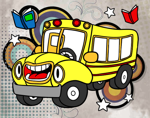 Dibujo Autobús animado pintado por lLugh