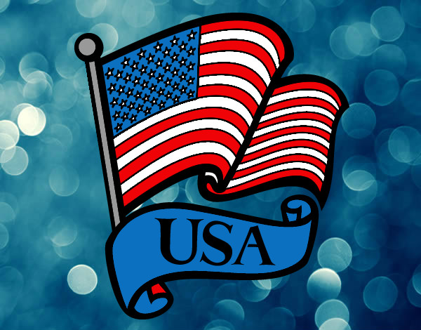 Dibujo Bandera de los Estados Unidos pintado por Javier-10