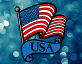 Dibujo Bandera de los Estados Unidos pintado por Javier-10