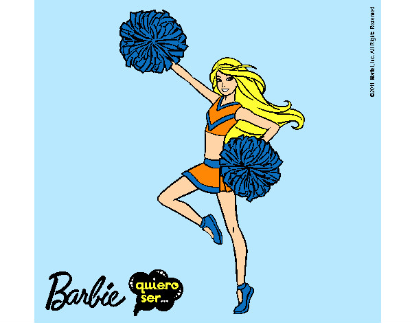 Dibujo Barbie animadora pintado por melina_222