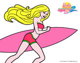 Dibujo Barbie corre al agua pintado por lokika