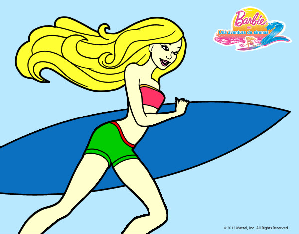Dibujo Barbie corre al agua pintado por LUCIA2