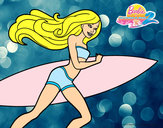 Dibujo Barbie corre al agua pintado por Maria7