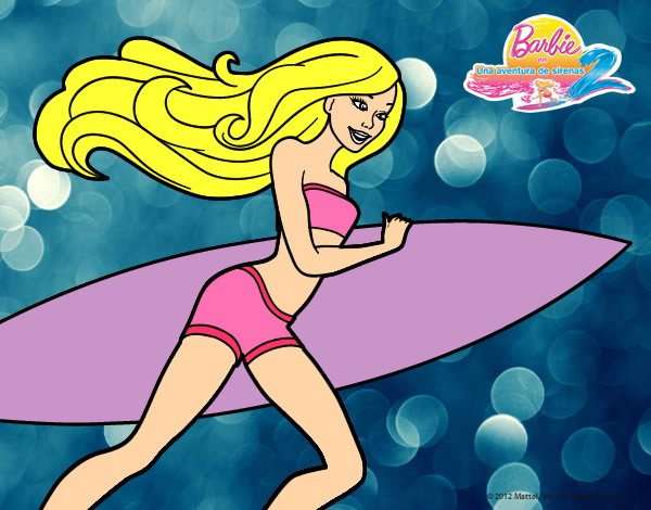 Dibujo Barbie corre al agua pintado por Martina100