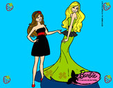 Dibujo Barbie estrena vestido pintado por melina_222