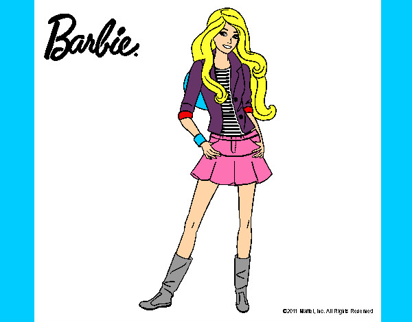 Dibujo Barbie juvenil pintado por mori-alone