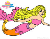 Dibujo Barbie sirena pintado por anmo10