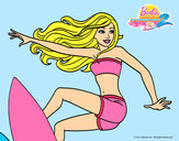 Dibujo Barbie surfeando pintado por anmo10